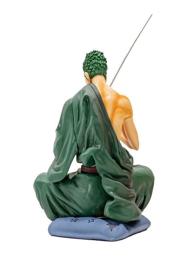 FUNFOB Zoro Action Figure Height - 12cm Collectible for Anime Fans Manga Weeb PVC Multicolour | Z-oro Sitting - Image 5